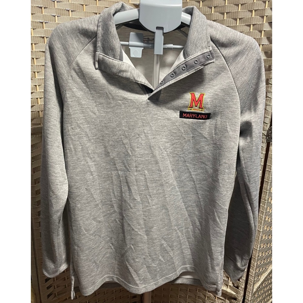 Under Armour Maryland Terrapins 1/4 Snap Fleece Pullover Sweatshirt Men's Size M
